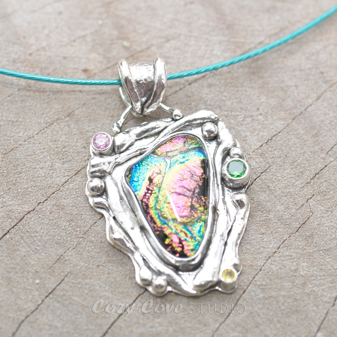 How I make a Dichroic Glass Pendant