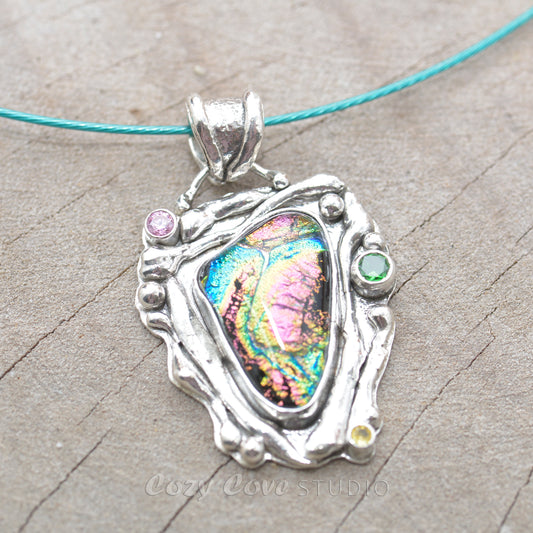 How I make a Dichroic Glass Pendant
