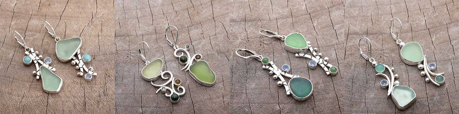 Sea glass earrings