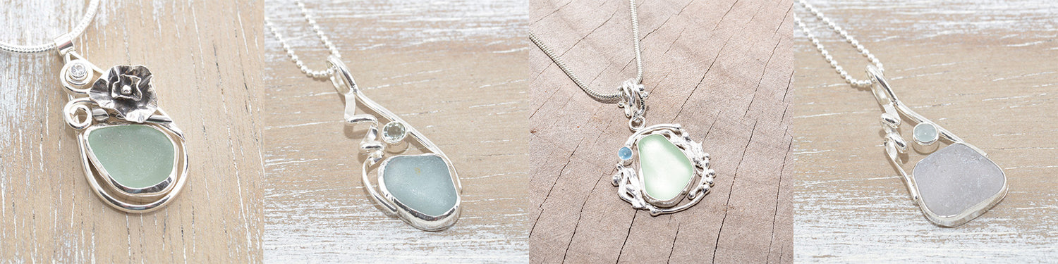 Sea glass necklaces