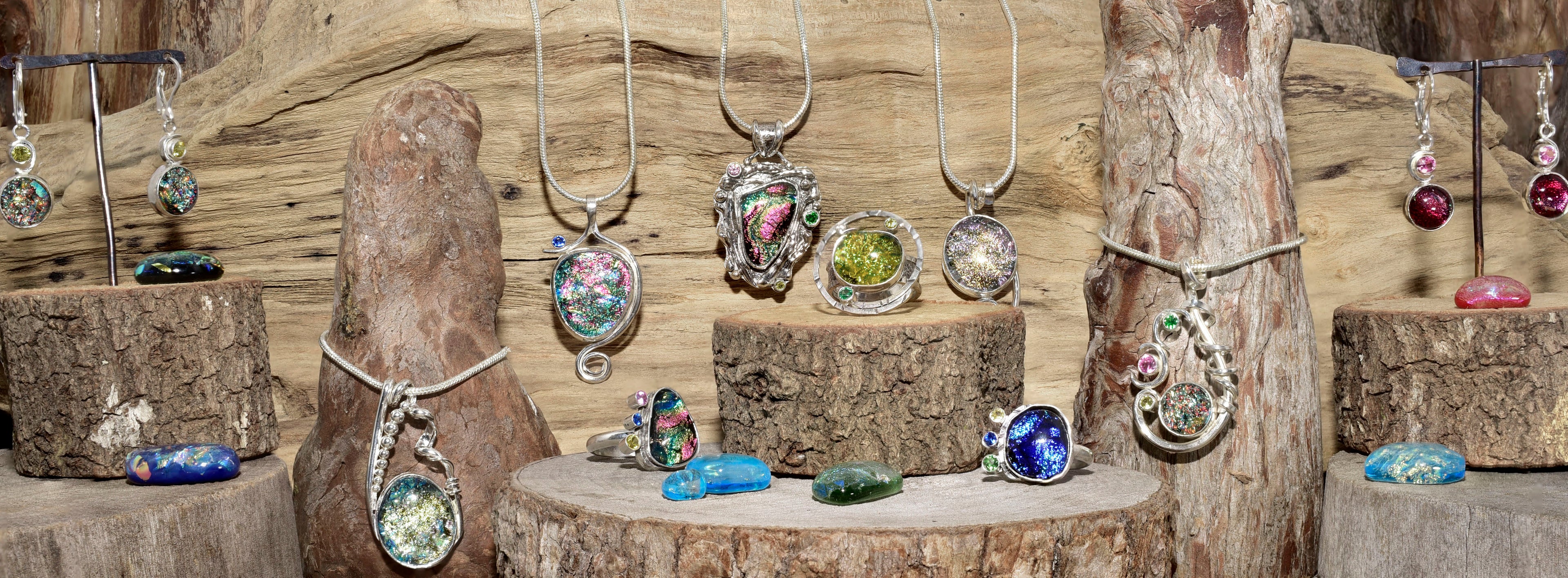 Dichroic jewelry collection