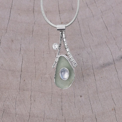 video of sea glass necklace