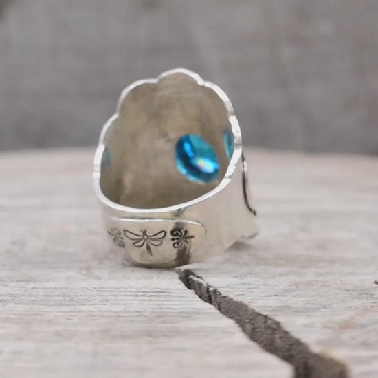 video of a handmade ring rotating