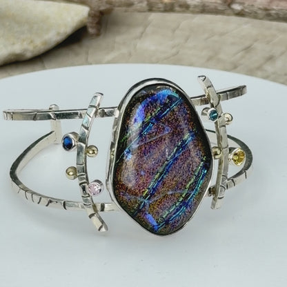 Video of fused glass bracelet