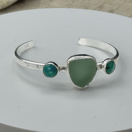 Video of sea glass bracelet