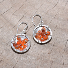 Load image into Gallery viewer, Boho carnelian captured in disks of sterling silver (E405)
