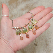 Load image into Gallery viewer, Statement necklace in mixed metals of sterling silver and copper (N434)

