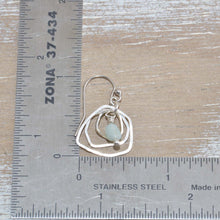 Load image into Gallery viewer, Dangle earrings with amazonite bead drops in sterling silver. (E645)
