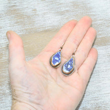 Load image into Gallery viewer, Vintage sea pottery dangle earring in hand crafted copper settings. (E666)
