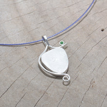 Load image into Gallery viewer, Dichroic glass pendant necklace in a hand crafted setting of sterling silver. (N692)
