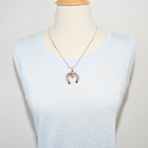 Naja necklace with ocean jasper and jade cabochons in a hand crafted sterling silver setting. (N721)