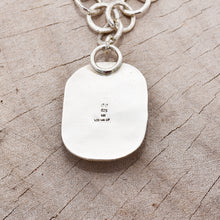 Load image into Gallery viewer, Boho style pendant necklace with turquoise in a hand crafted setting of sterling silver with 14k gold accents and a 14k gold fill bezel. (N723)
